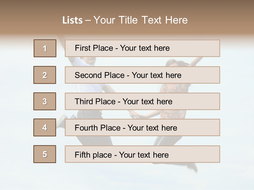 Caucasian Boyfriend Cute PowerPoint Template