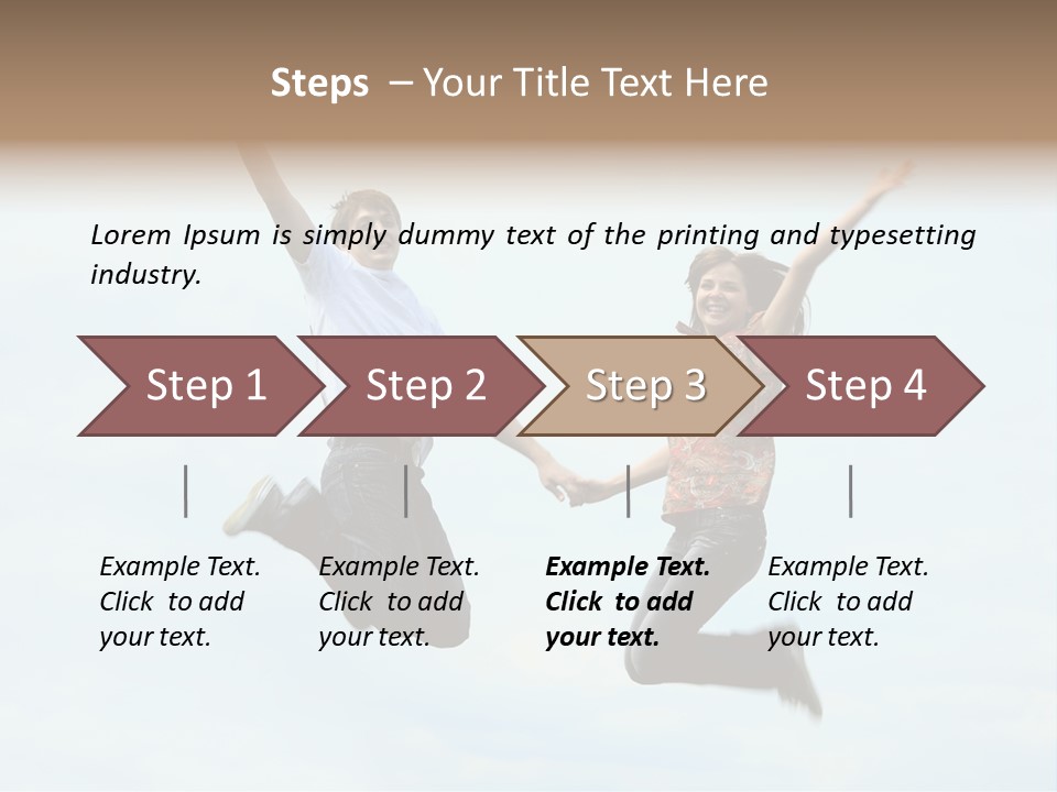 Caucasian Boyfriend Cute PowerPoint Template