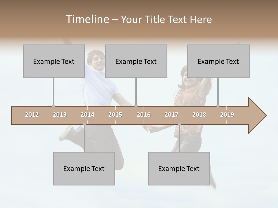 Caucasian Boyfriend Cute PowerPoint Template