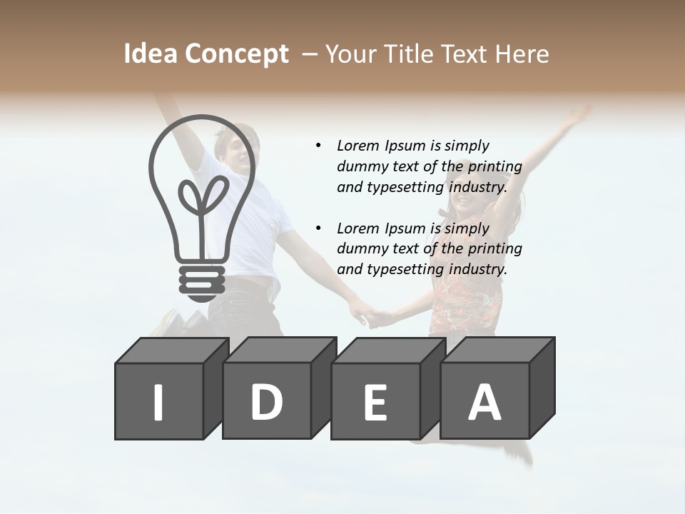 Caucasian Boyfriend Cute PowerPoint Template