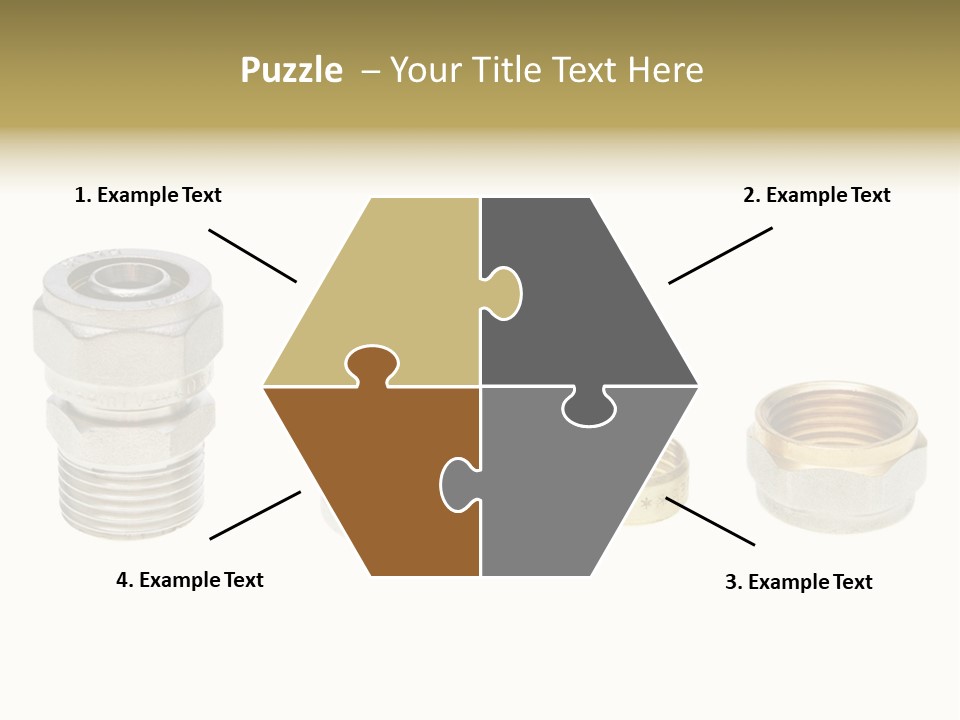 A Group Of Different Types Of Nuts And Fittings PowerPoint Template