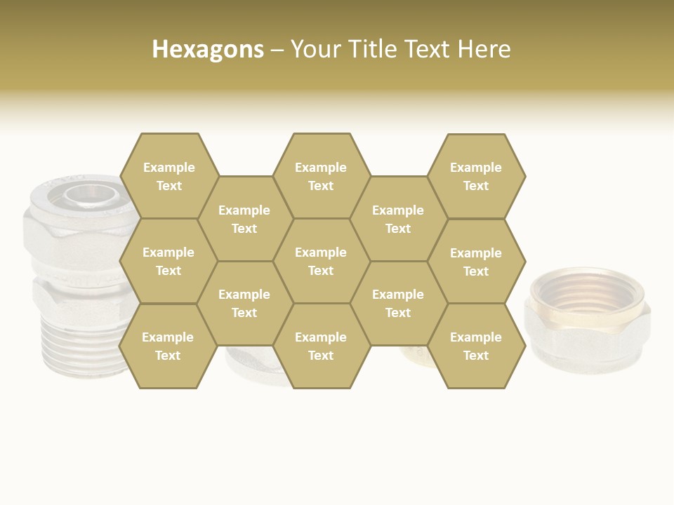 A Group Of Different Types Of Nuts And Fittings PowerPoint Template