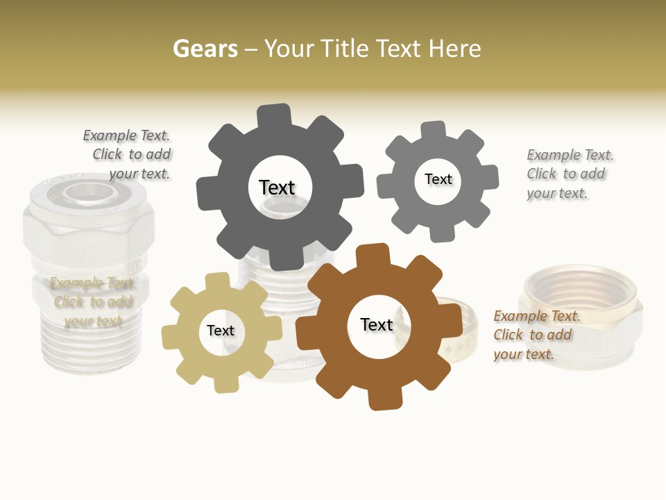 A Group Of Different Types Of Nuts And Fittings PowerPoint Template