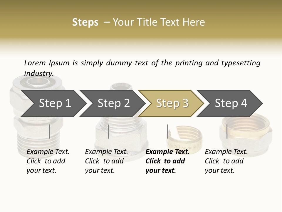 A Group Of Different Types Of Nuts And Fittings PowerPoint Template