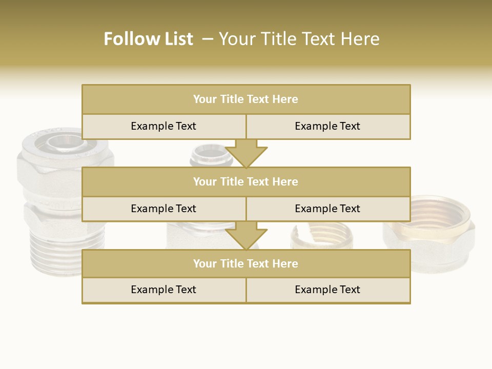 A Group Of Different Types Of Nuts And Fittings PowerPoint Template