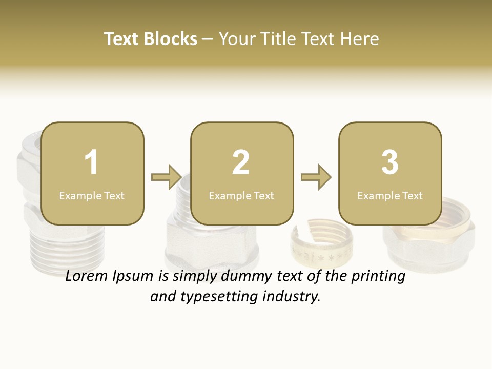 A Group Of Different Types Of Nuts And Fittings PowerPoint Template