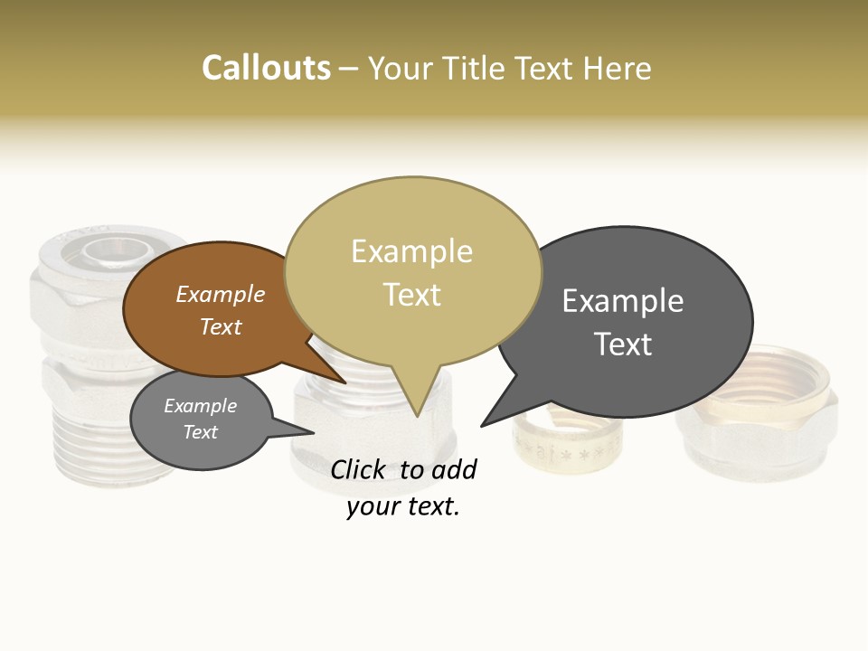 A Group Of Different Types Of Nuts And Fittings PowerPoint Template