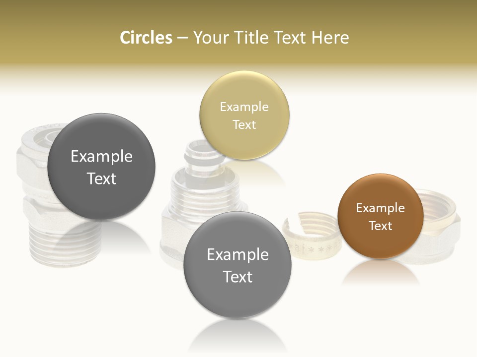 A Group Of Different Types Of Nuts And Fittings PowerPoint Template
