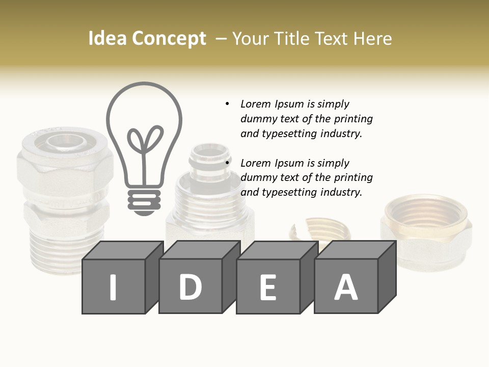 A Group Of Different Types Of Nuts And Fittings PowerPoint Template