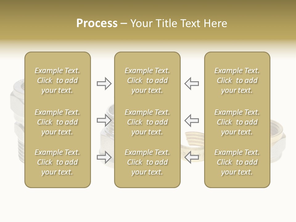 A Group Of Different Types Of Nuts And Fittings PowerPoint Template