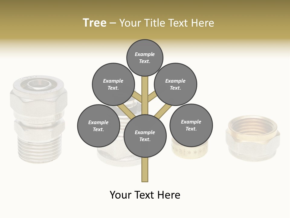 A Group Of Different Types Of Nuts And Fittings PowerPoint Template
