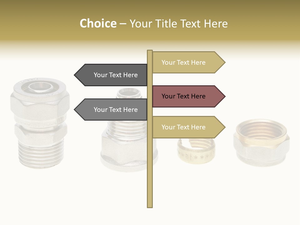 A Group Of Different Types Of Nuts And Fittings PowerPoint Template