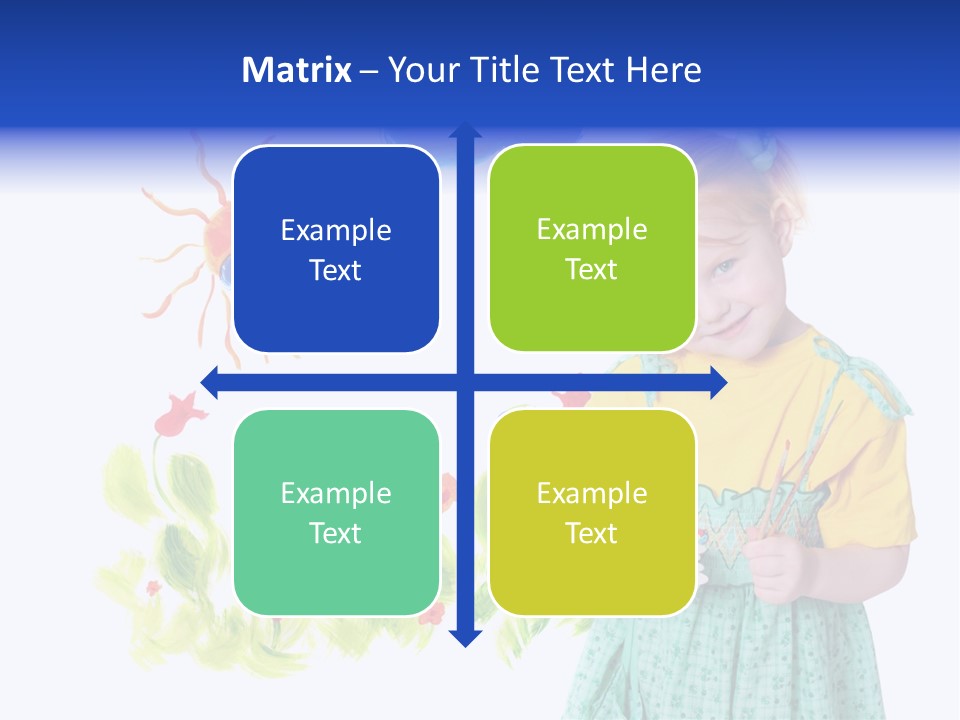 Paper Image Girl PowerPoint Template