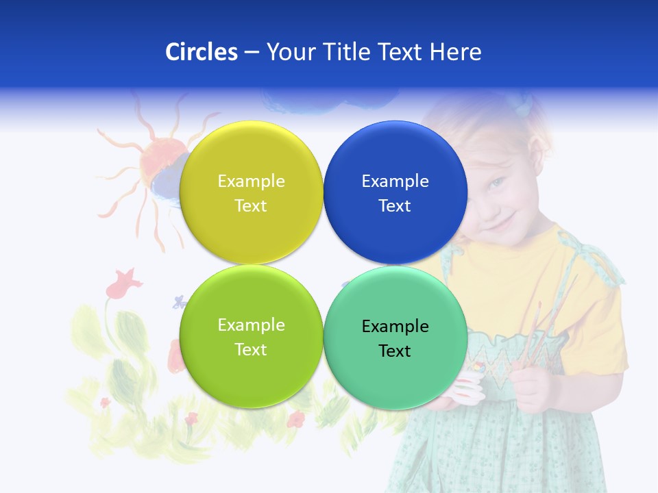 Paper Image Girl PowerPoint Template