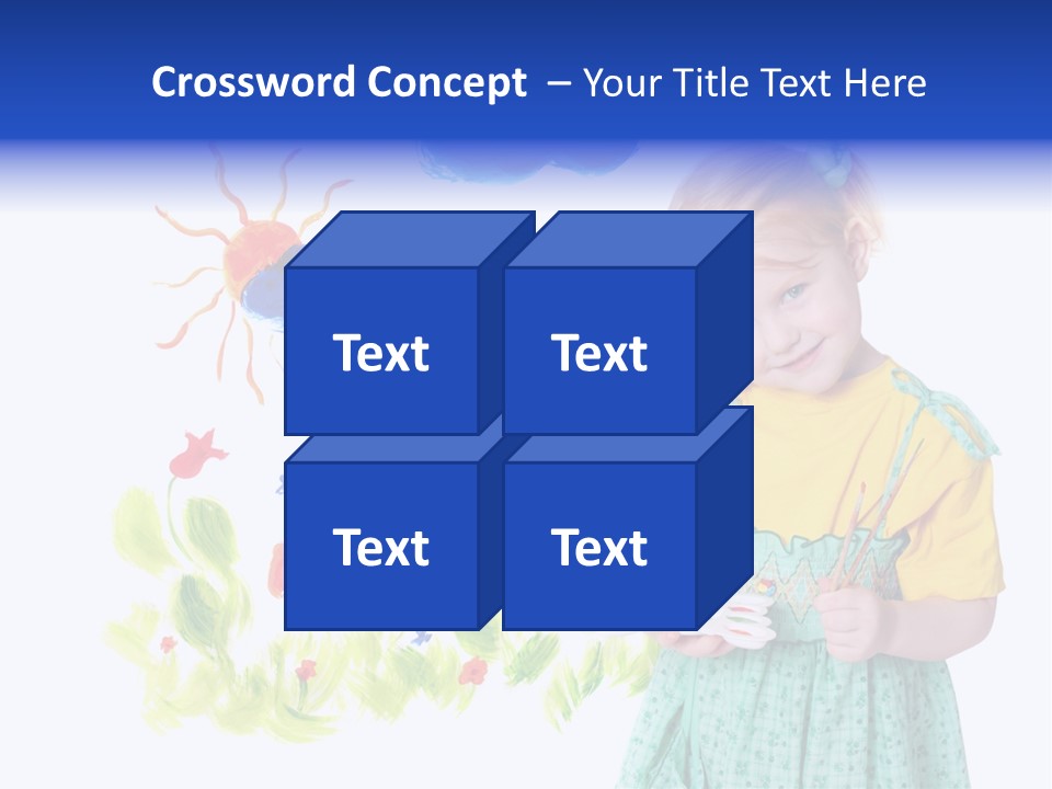 Paper Image Girl PowerPoint Template