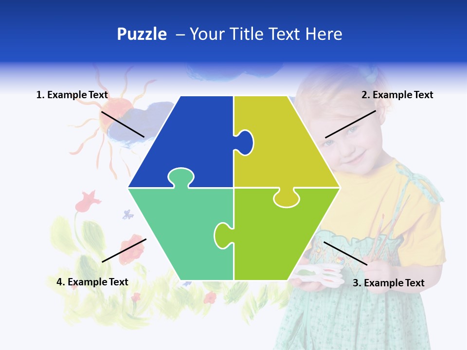 Paper Image Girl PowerPoint Template