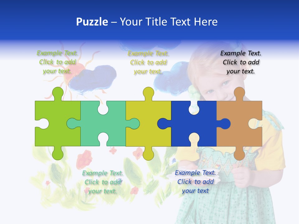 Paper Image Girl PowerPoint Template