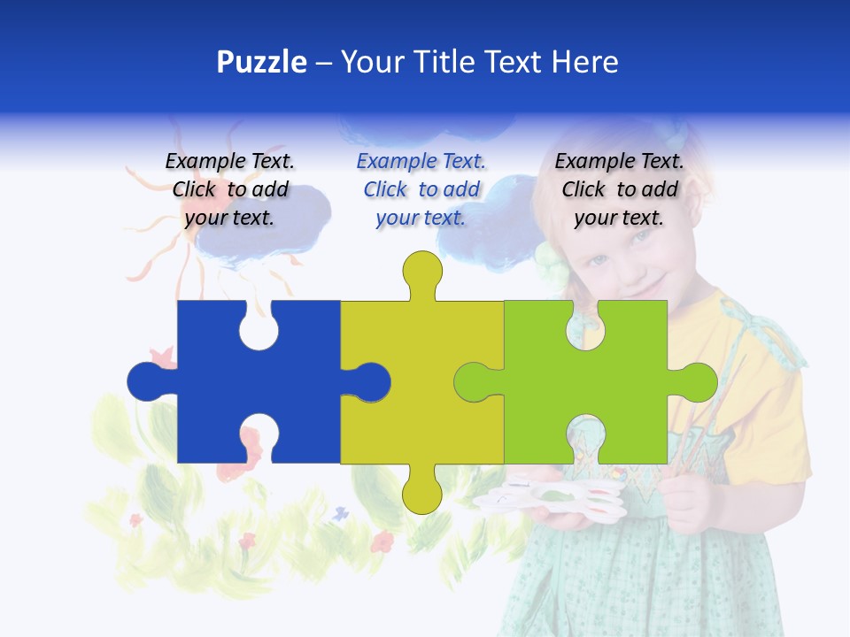 Paper Image Girl PowerPoint Template