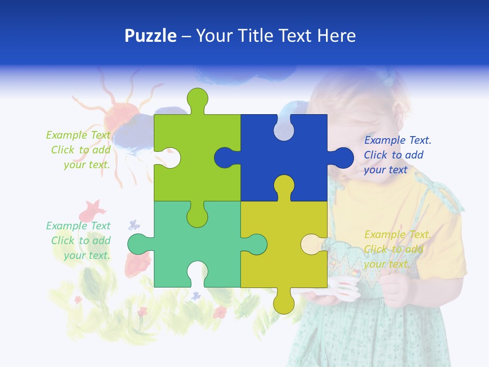 Paper Image Girl PowerPoint Template