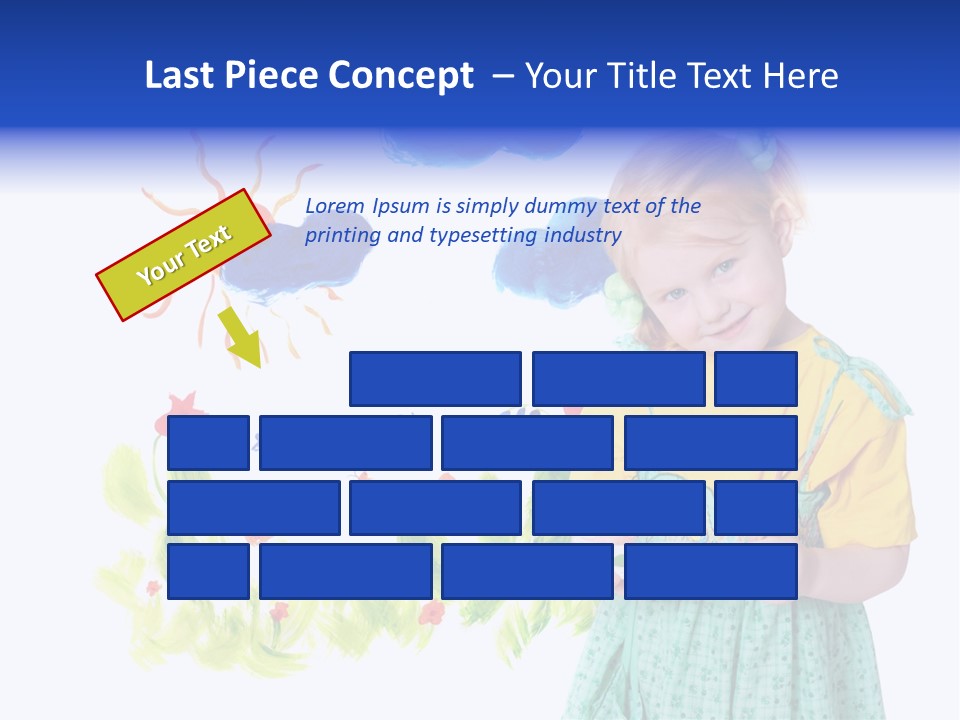 Paper Image Girl PowerPoint Template