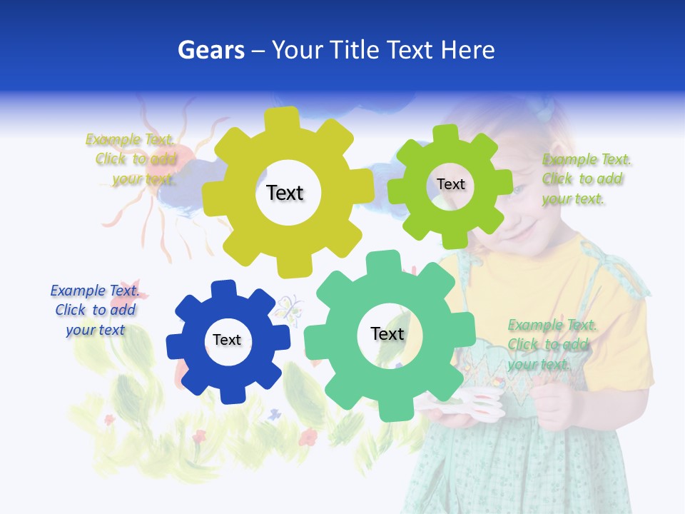 Paper Image Girl PowerPoint Template