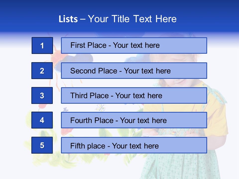 Paper Image Girl PowerPoint Template