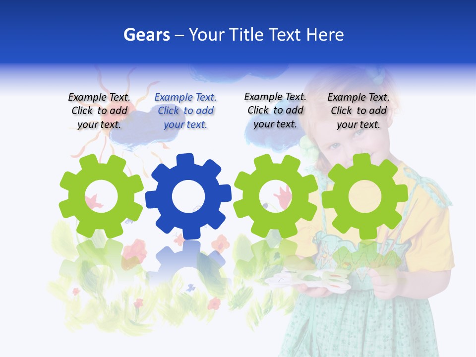 Paper Image Girl PowerPoint Template