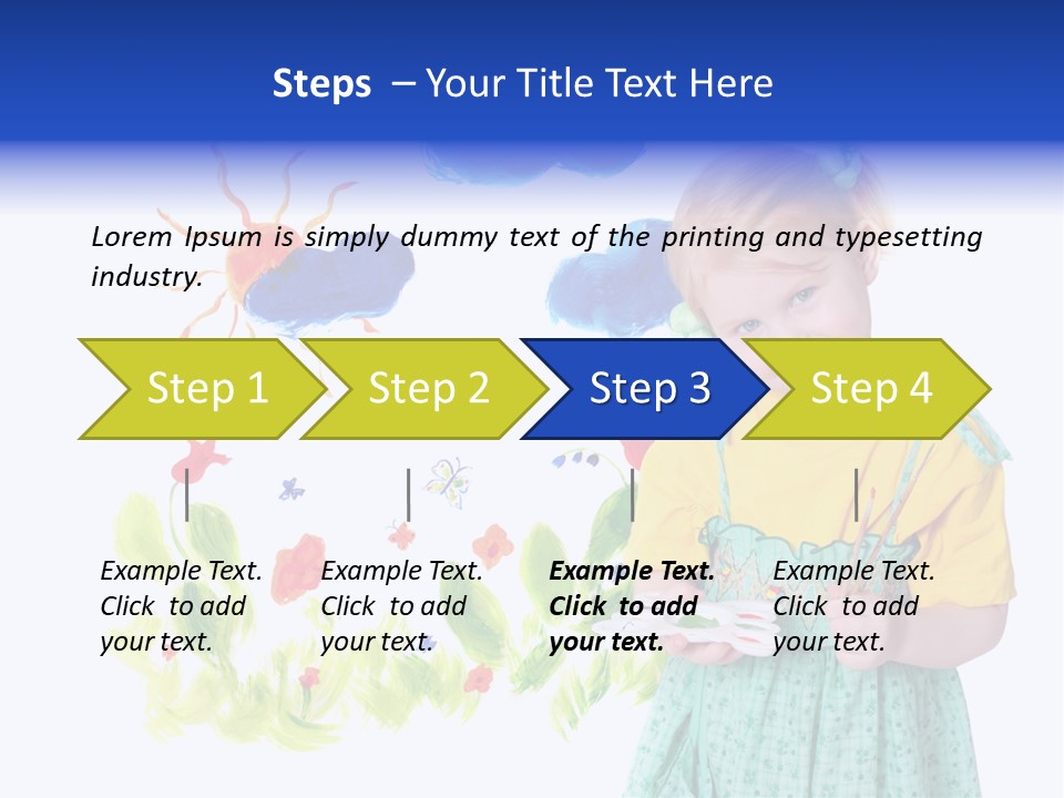 Paper Image Girl PowerPoint Template