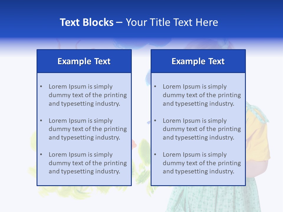 Paper Image Girl PowerPoint Template