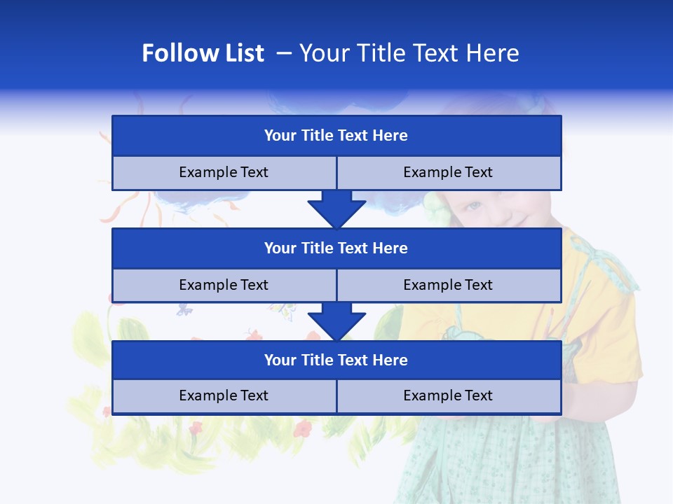 Paper Image Girl PowerPoint Template