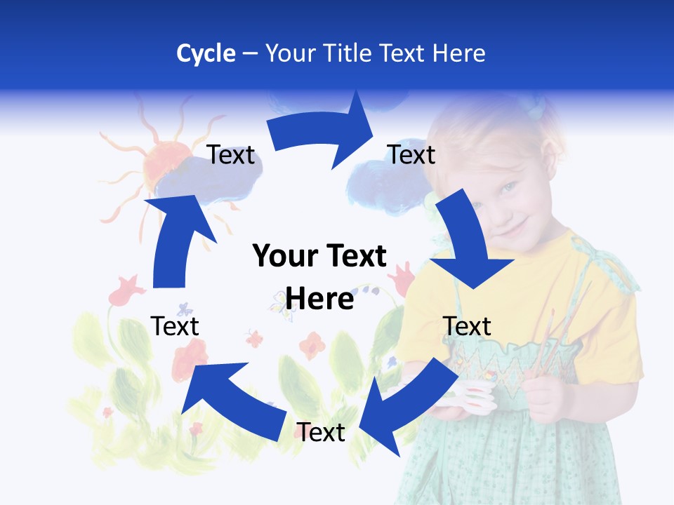 Paper Image Girl PowerPoint Template