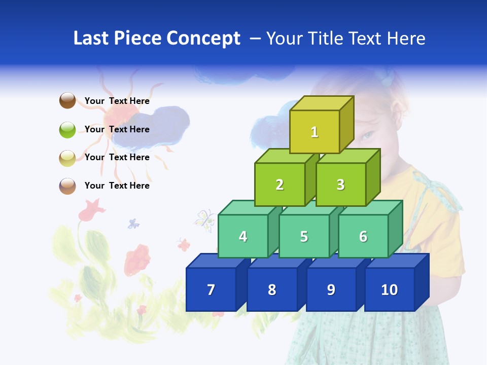 Paper Image Girl PowerPoint Template