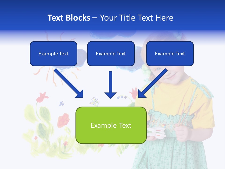 Paper Image Girl PowerPoint Template