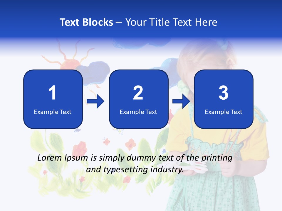 Paper Image Girl PowerPoint Template