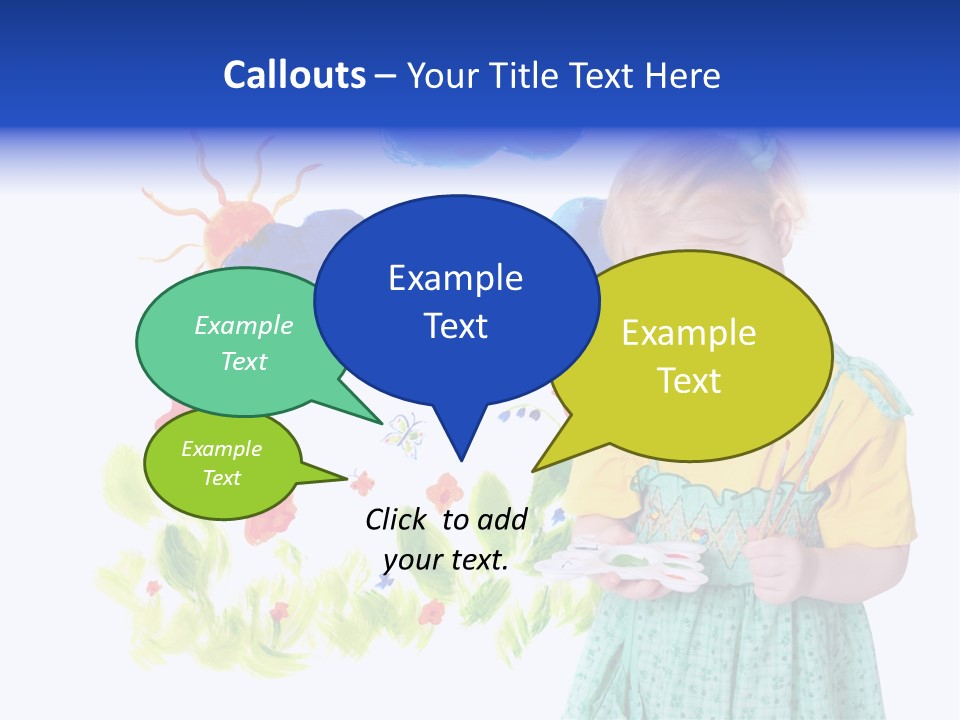 Paper Image Girl PowerPoint Template