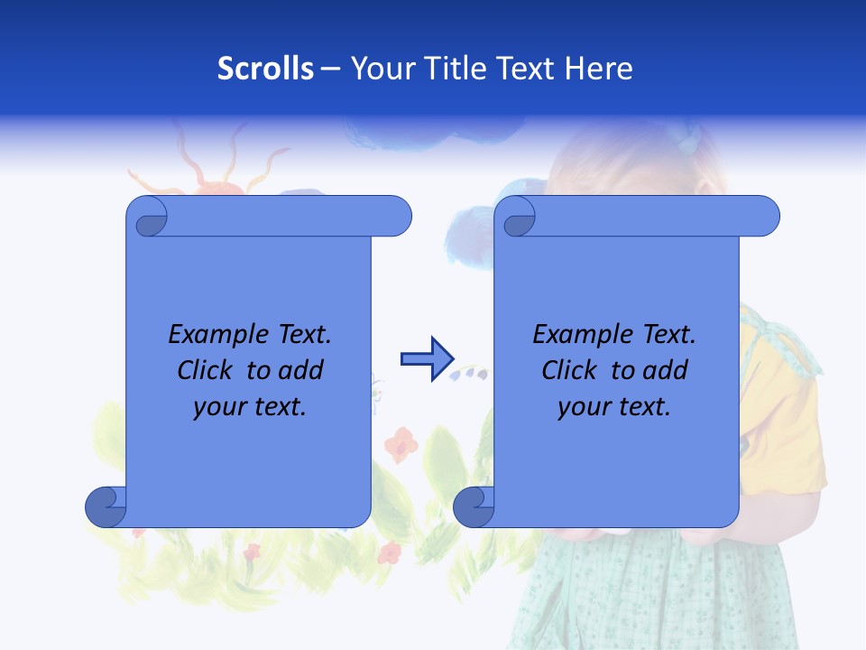 Paper Image Girl PowerPoint Template