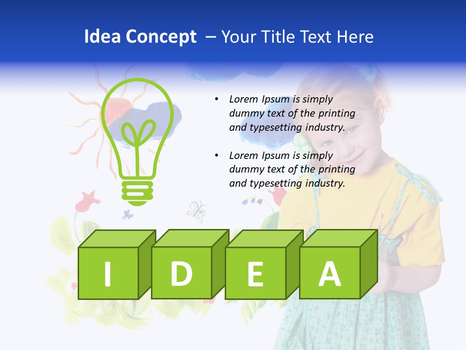 Paper Image Girl PowerPoint Template