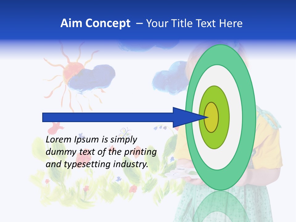 Paper Image Girl PowerPoint Template