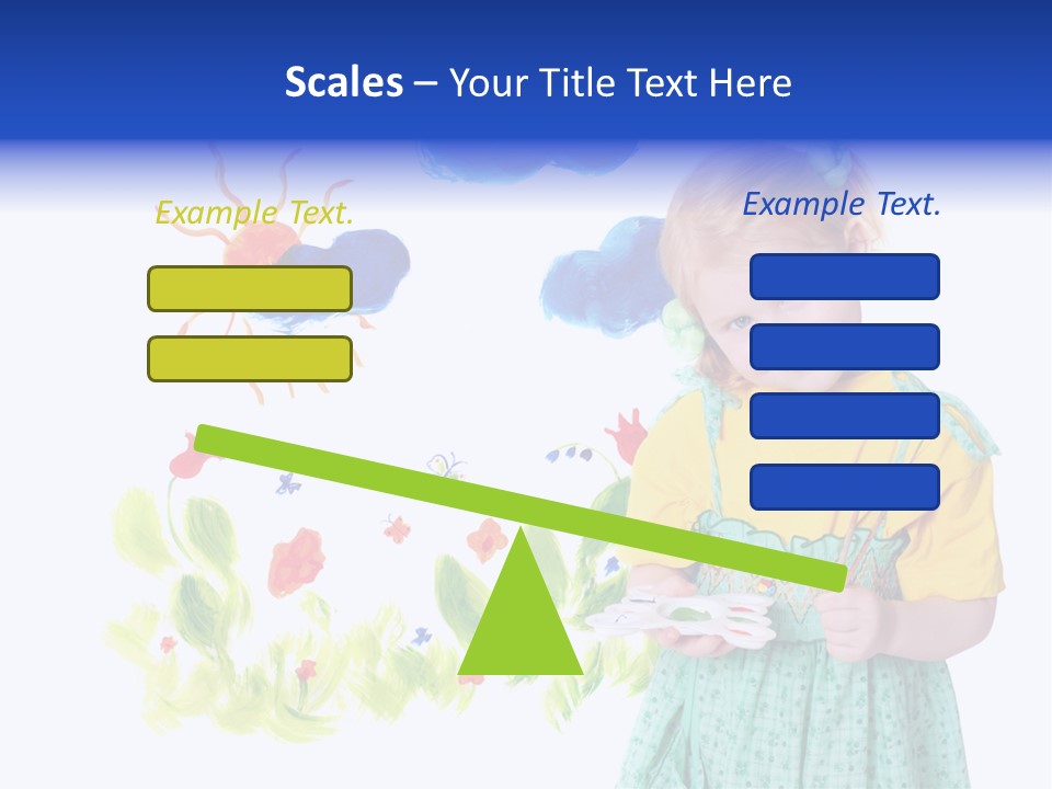 Paper Image Girl PowerPoint Template