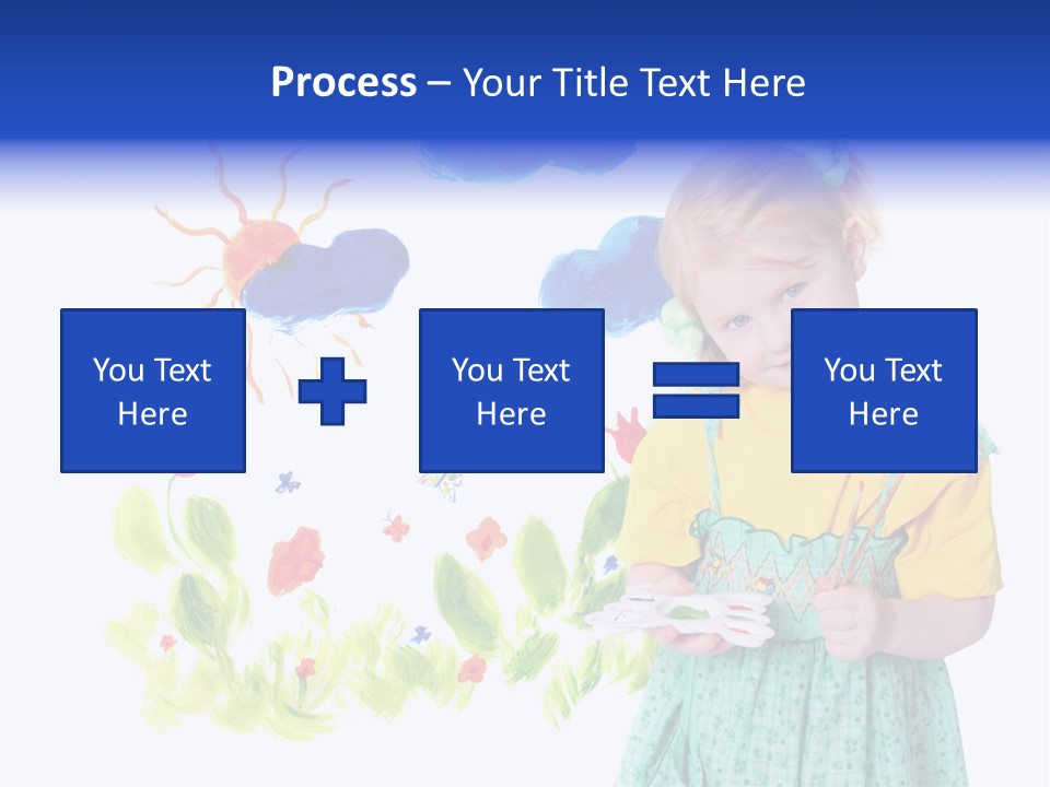 Paper Image Girl PowerPoint Template