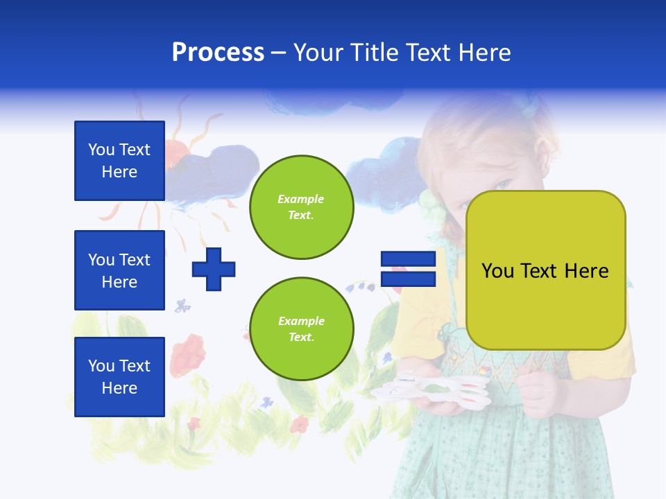 Paper Image Girl PowerPoint Template