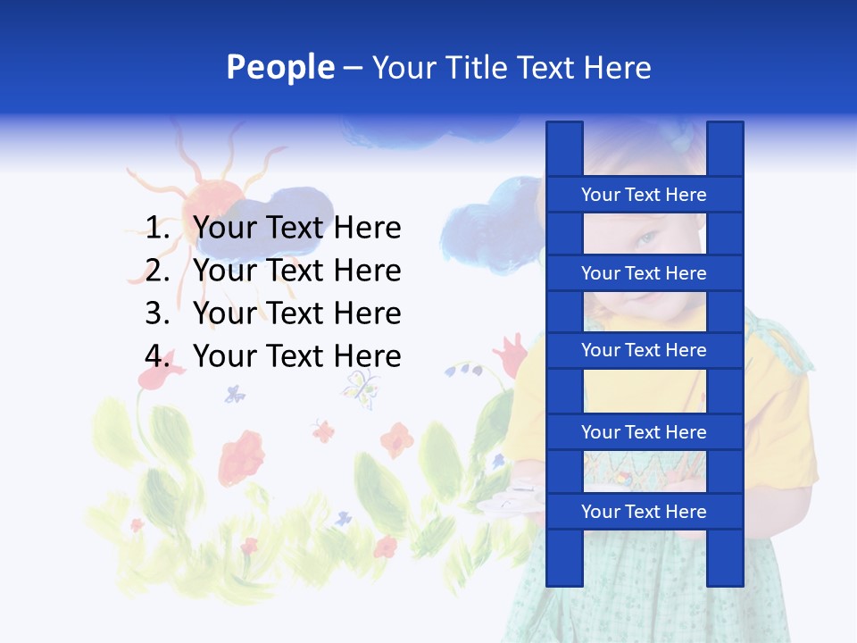 Paper Image Girl PowerPoint Template