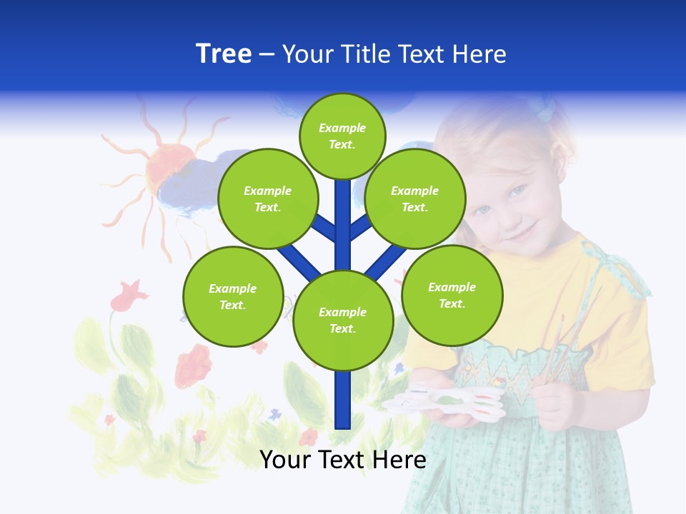 Paper Image Girl PowerPoint Template