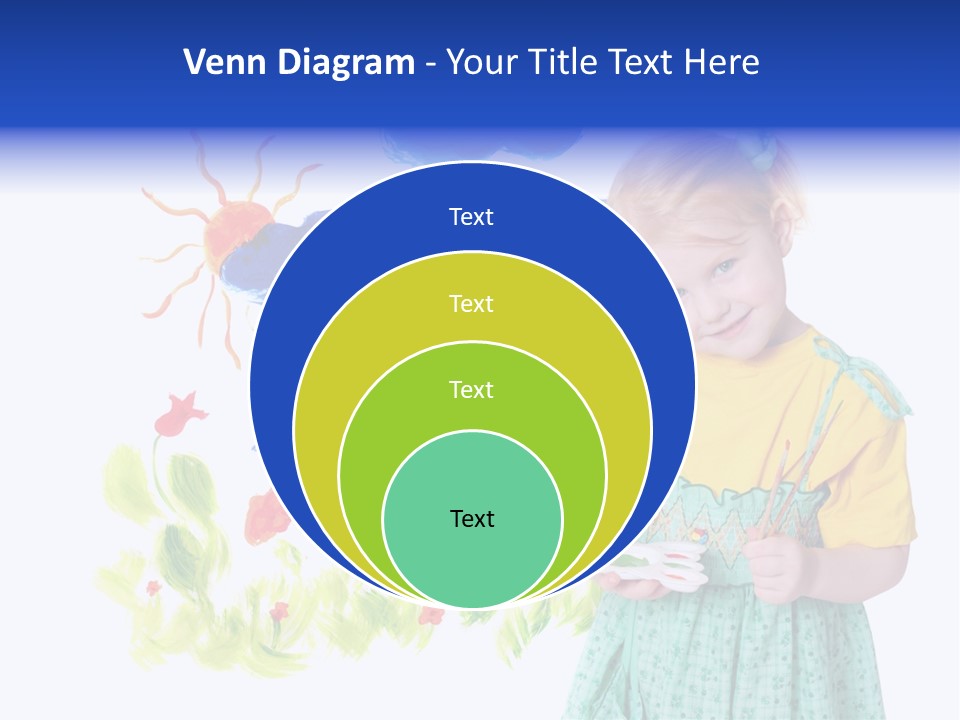 Paper Image Girl PowerPoint Template