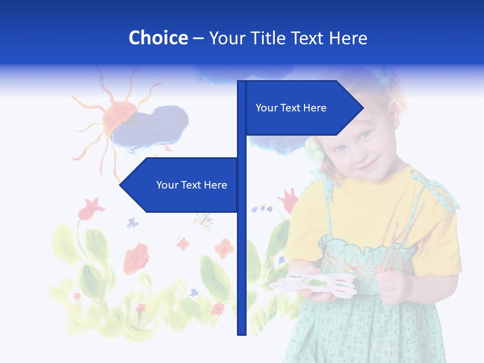 Paper Image Girl PowerPoint Template