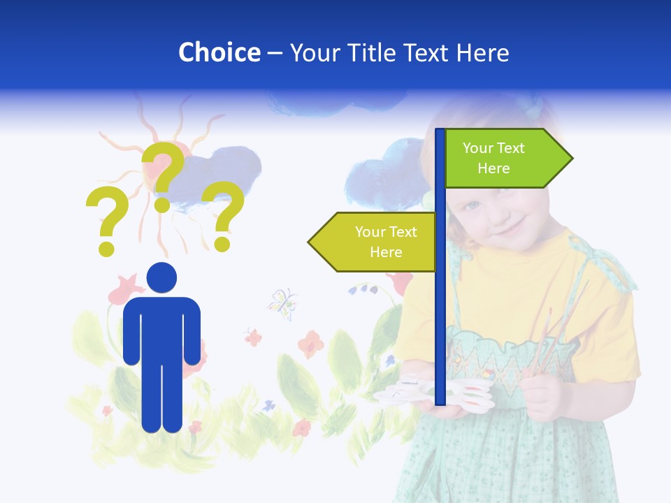 Paper Image Girl PowerPoint Template