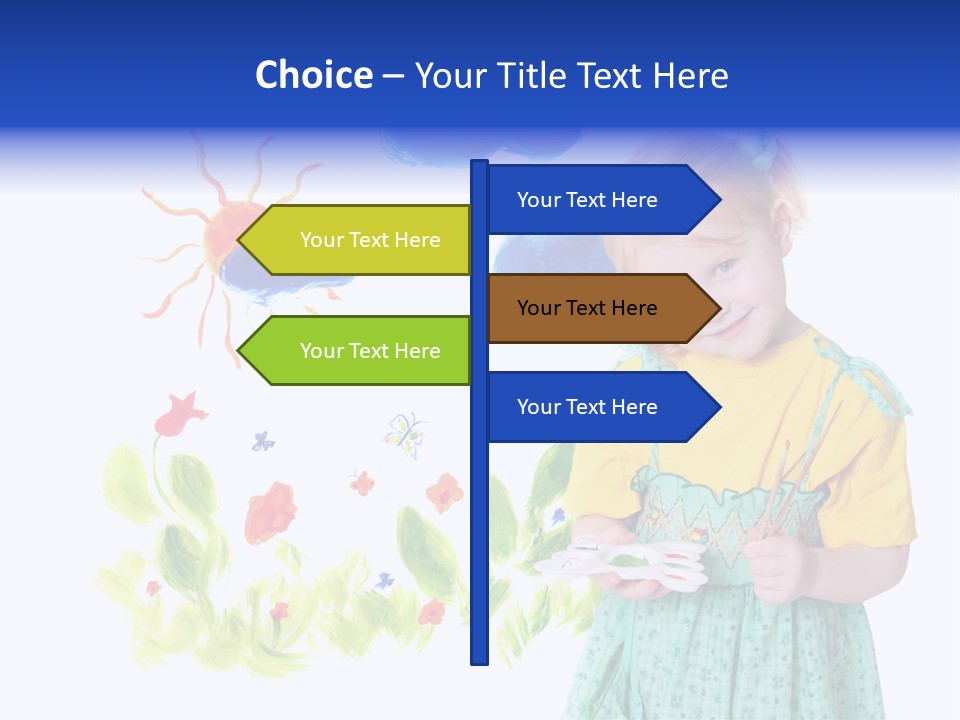 Paper Image Girl PowerPoint Template