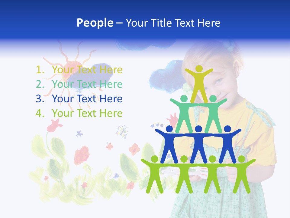 Paper Image Girl PowerPoint Template