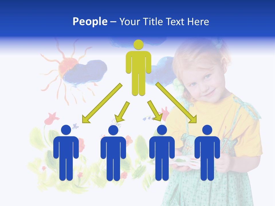 Paper Image Girl PowerPoint Template