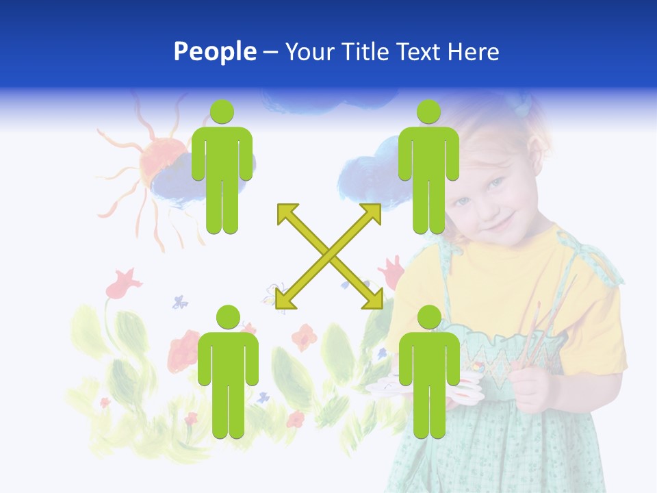 Paper Image Girl PowerPoint Template